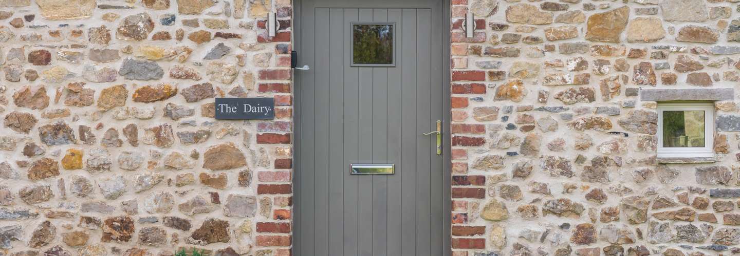 The Dairy - Luxury Cottage with Hot Tub and Views - Barn door